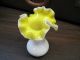 Yellow Encased Glass Ruffle Bud Vase Vases photo 1