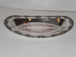 Old English Reproduction Silverplate Bread Tray 42 photo