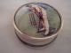 Fine Solid Sterling Silver Hallmarked Enamel Cricket Snuff Pill Case Hinged Top Boxes photo 1