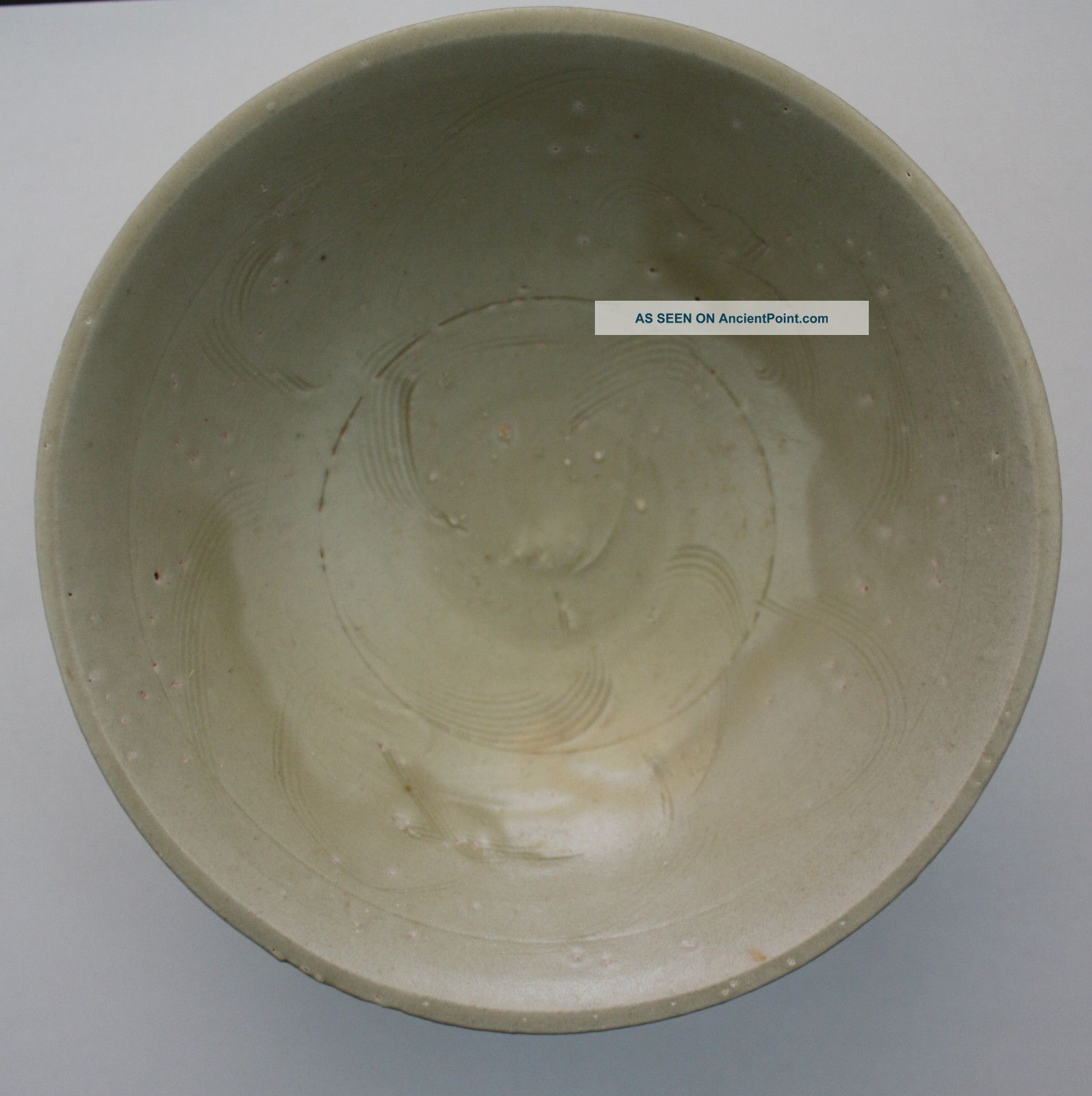 Song Dynasty Celadon Bowl With Combed Decoration Chinese photo