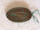 Vintage Hand Sewing Splint Weave Needle Case & Sweet Grass Basket W Wood Beads Baskets & Boxes photo 4