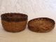 Vintage Hand Sewing Splint Weave Needle Case & Sweet Grass Basket W Wood Beads Baskets & Boxes photo 7