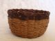 Vintage Hand Sewing Splint Weave Needle Case & Sweet Grass Basket W Wood Beads Baskets & Boxes photo 8