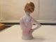 Antique German Pincushion Half Doll Flapper Girl With Pink Top Short Brown Hair Pin Cushions photo 7