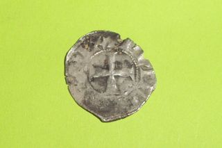 Rare Authentic Medieval Knights Templar Silver Coin Cross Crusade Old Crusader photo