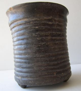A Copador Burnished Coiled Blackware Pottery Vessel,  600 - 900 Ad, photo