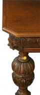 Antique Ornate Flemish Mechelen Oak Dining Table With Carved Lions & Turned Legs 1900-1950 photo 1