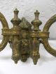 Antique Set Of Brass Piano Candlesticks Holders Sconces Chandeliers, Fixtures, Sconces photo 1
