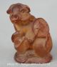 Rare China Chinese Amber Chrysophoron Fengshui 12 Zodiac Year Pig Statue Reproductions photo 1