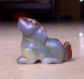 48 - 17: Excellent China Old Jade Carved Dog Statue photo