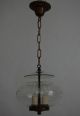 Brass & Wheel Cut Glass Colonial Pendant Light Chandelier W/ Electric Candles Chandeliers, Fixtures, Sconces photo 1