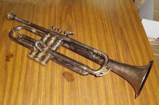 Antique C1920 Lincoln Selmer Trumpet With Case And Accessories Working Condition photo