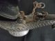 Islamic Antique Arabic Calligraphy Snake Figure Oil Lamp Middle East photo 8