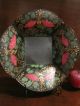 Antique 1800s Folk Art Handpainted Tin Toleware Bread Apple Basket Tole Tray Primitives photo 1
