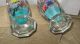 Pair Old Chinese Reverse Painted Glass Vase Late Republic 20th Century Signed Vases photo 10