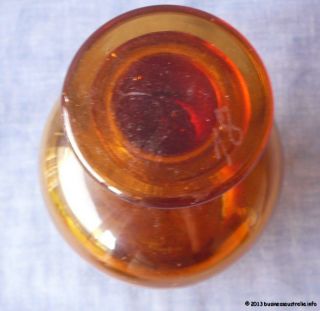 Antique Amber Glass Chemist Pharmacy Apothecary Bottle,  Spir Aether photo