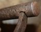 19th Century Forged Leg Iron Shackles Screw Type Barrel Lock; Padlock,  Working Primitives photo 8