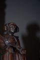 A French Antique Carved Wood Art Breton Figural 6 - Light Chandelier Chandeliers, Fixtures, Sconces photo 9