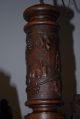 A French Antique Carved Wood Art Breton Figural 6 - Light Chandelier Chandeliers, Fixtures, Sconces photo 5