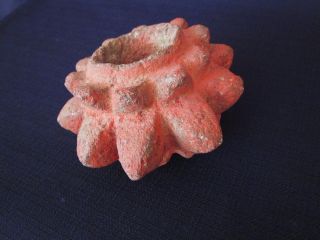 Large Ancient Png Highlands Club Head ' Pineapple ' Type,  Red Ochre photo