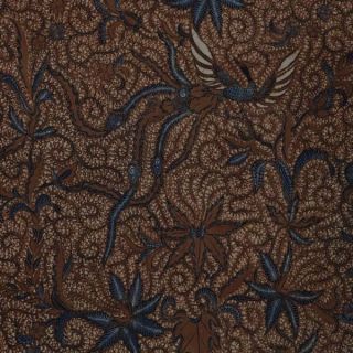 Indonesian Hand Drawn Batik Tulis Fabric Textile Clothes Wax Dye Sogan Jawa Fa24 photo
