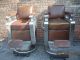 2 - Koken (triumph) Model Barber Chairs,  Good - Condition,  Tan Upholstery Barber Chairs photo 9