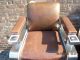 2 - Koken (triumph) Model Barber Chairs,  Good - Condition,  Tan Upholstery Barber Chairs photo 7