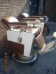 2 - Koken (triumph) Model Barber Chairs,  Good - Condition,  Tan Upholstery Barber Chairs photo 8