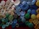 115 Buttons Lots Vintage Rhinestone New Glass Antique Czech Plastic Bakelite Sew Buttons photo 10