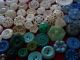 115 Buttons Lots Vintage Rhinestone New Glass Antique Czech Plastic Bakelite Sew Buttons photo 6
