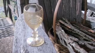 Antique Wine Goblet,  Iridescent,  Very Early Piece photo