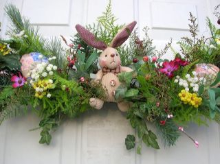 Easter,  Spring Bunny Rabbit,  Eggs Swag Arrangement,  Wreaths photo