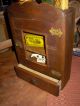 Antique Early Primitive Wood Small 1 Drawer Cupboard Primitives photo 1