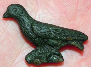 Ancient Romano British Bronze Bird Finial Or Mount - Thames River Find photo