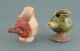 Two Late Medieval Pottery Toy Whistles - Green Tudor Glaze - 15th/16th Century. British photo 2