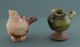 Two Late Medieval Pottery Toy Whistles - Green Tudor Glaze - 15th/16th Century. British photo 3