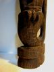 Rare Antique Wood Carved Statue Figure Playing Flute – African Oriental Tribal ? Sculptures & Statues photo 7