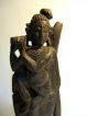 Rare Antique Wood Carved Statue Figure Playing Flute – African Oriental Tribal ? Sculptures & Statues photo 8