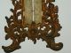 Antique 1890 ' S/1900 ' S Cast Iron Very Ornate Thermometer With Angels And Roses Other photo 1