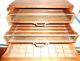 Antique Wood Display Case Sewing Box Belding ' S Silk Bobbin Spool Thread Drawers Boxes photo 2