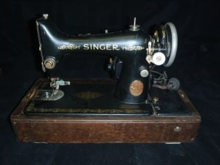 Singer Sewing Machine And Wood Case photo