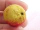 Antique Pair Miniature Fruit Sewing Emery Pin Cushions,  Apple,  Cherry Primitives photo 3