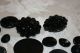 31 Antique Buttons Black,  Glass & Various Materials Very Decorative Buttons photo 1