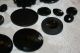 31 Antique Buttons Black,  Glass & Various Materials Very Decorative Buttons photo 2