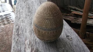 Antique Wooden Egg photo