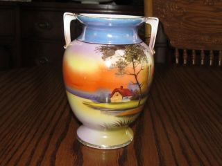 Antique Hand Painted Noritake Vase photo