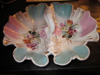 Antique Porcelain Handled Dish With Eagle Signature - C.  Tielsch & Co. photo