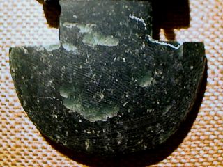 Antique Old Pre Columbian Black Jadeite Gem Inca Tumi Ceremonial Knife Framed photo