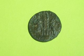 Ancient Roman Coin Soldiers Constantine Ii Spears Shields Military Tool Old Army photo