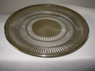 Antique Vintage Reticulated Sheffield Silver Sweet Plate Brs In Blocks 2366 photo